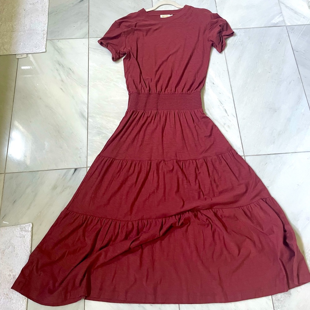 Nation LTD midi dress in Desert Rose